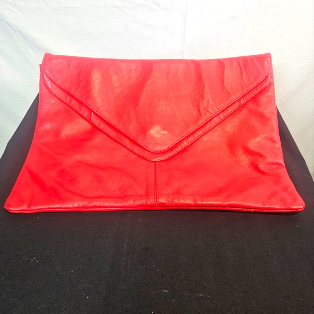 Joan Harper Vintage Red Leather Clutch
